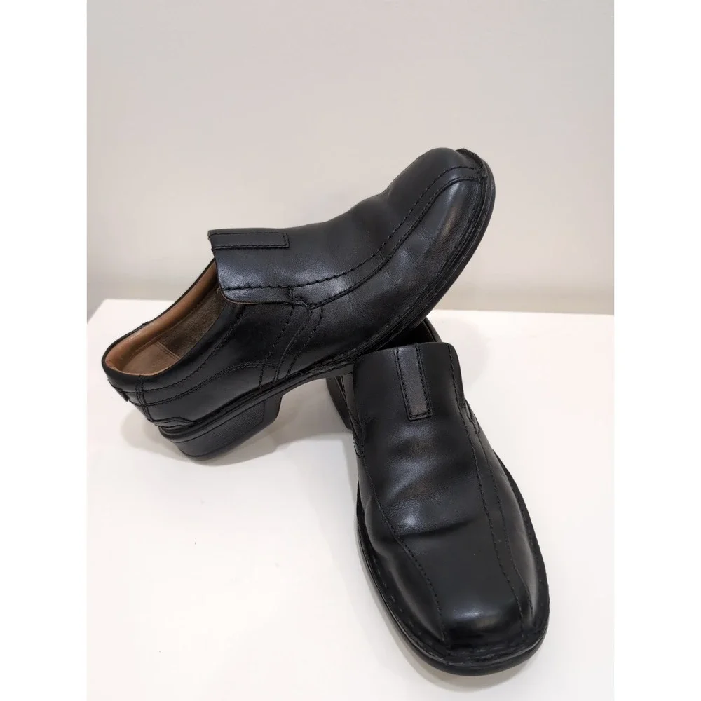 Clarks Collection Men's Escalade Step Loafer Black Leather Shoes 9M US